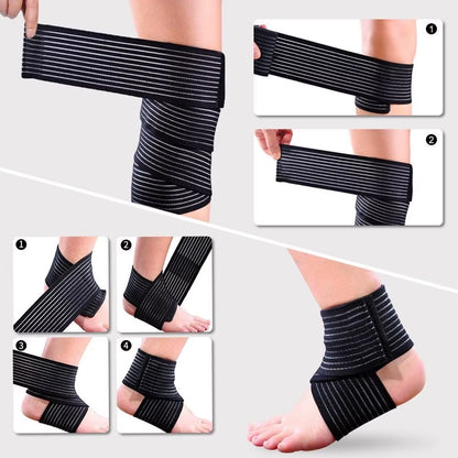 1Pcs 40-200Cm Compression Bandage Protector Knee Support Brace Sports Elastic Elbow Straps Leg Bands Elast Bandag Workout Wrap